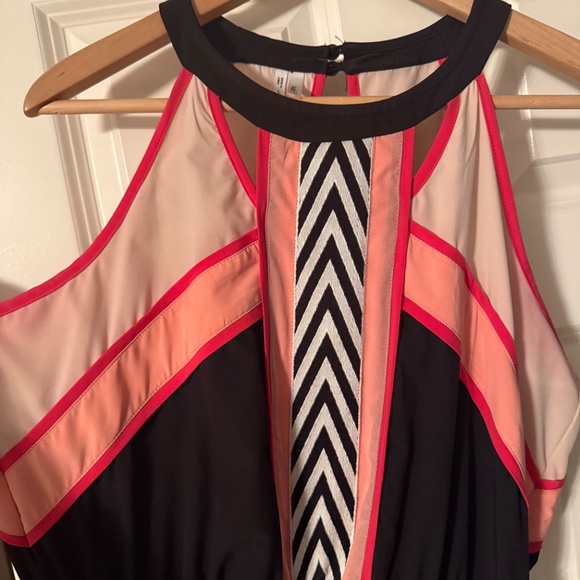 Black pink long dress - Picture 2 of 3